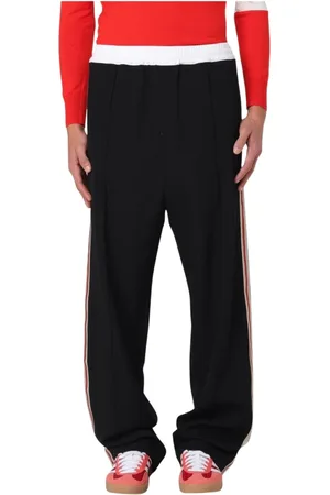 WALES BONNER Broeken, Heren, Zwart, M, Zwarte Side Stripe Broek