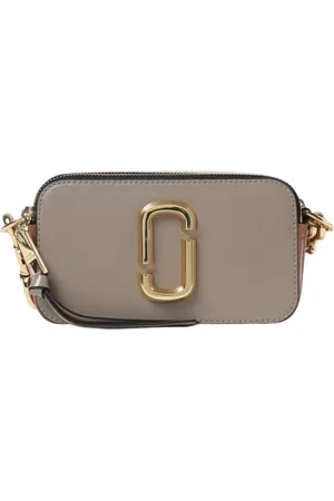 Marc Jacobs Tassen, Dames, Grijs, ONE Size, Leer, Grijze Crossbody Camera Tas
