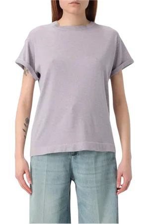 Brunello Cucinelli Tops, Dames, Paars, M, Zachte Gebreide Paarse Trui