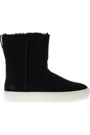 UGG Schoenen, Dames, Zwart, 36 EU, Wol, Winter enkellaarzen met wollen voering