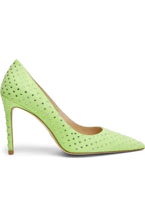 Stuart Weitzman Schoenen, Dames, Groen, 36 EU, Leer, Shine 100 Crystal Pump