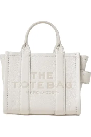 Marc Jacobs Tassen, Dames, Grijs, ONE Size, Leer, Blauwe Leren Mini Tote Handtas