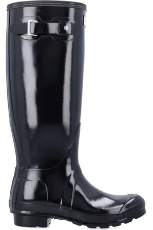 Hunter Schoenen, Dames, Zwart, 37 EU, Original Tall Gloss Wellington Laarzen