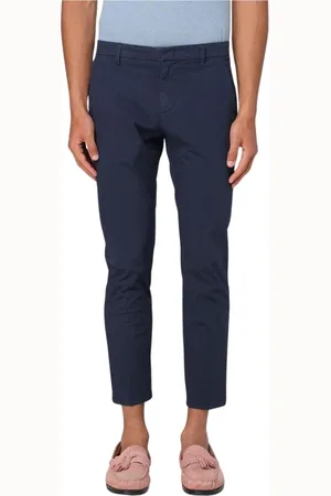 Dondup Broeken, Heren, Blauw, W35, Navy Tailored Broek