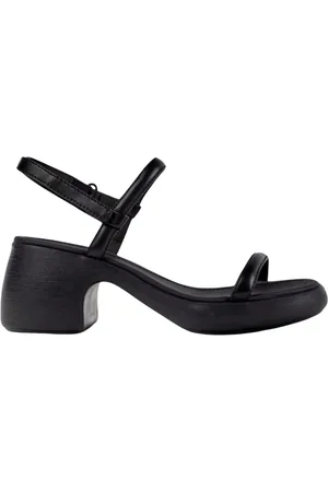 Camper Schoenen, Dames, Zwart, 38 EU, Zwarte Blokhak Sandalen