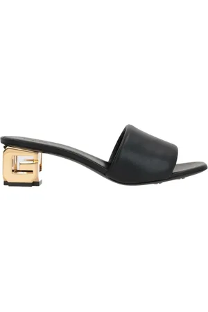 Givenchy Schoenen, Dames, Zwart, 36 EU, Zwarte Blokhak Muiltjes Sandalen