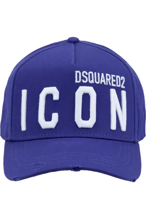 Dsquared2 Accessoires, unisex, Blauw, ONE Size, Katoen, Iconische Baseball Cap met Gespsluiting