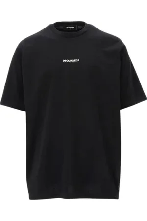 Dsquared2 Tops, Heren, Zwart, XL, Katoen, Zwarte Katoenen T-shirt
