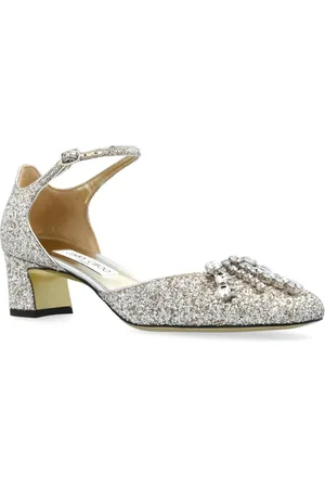 Jimmy Choo Schoenen, Dames, Grijs, 36 EU, Leer, Heeled Schoenen Verity