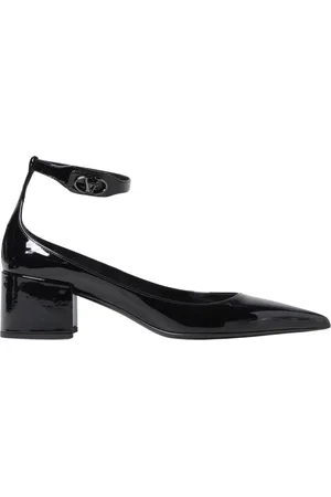 VALENTINO GARAVANI Schoenen, Dames, Zwart, 39 EU, Zwarte Lakleren Hoge Hak Pumps