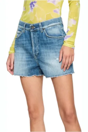 Dondup Korte broeken, Dames, Blauw, W27, Denim, Stella Bot Gioiello Shorts