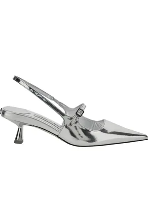 Jimmy Choo Schoenen, Dames, Grijs, 39 EU, Leer, Goudkleurige pumps met lakleren afwerking