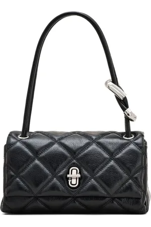 Marc Jacobs Tassen, Dames, Zwart, ONE Size, Leer, Mini Schoudertas met Dubbele Riem