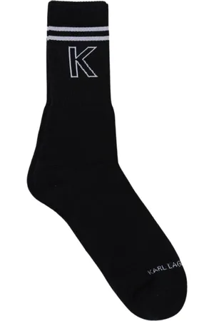 Karl Lagerfeld Ondergoed, Heren, Zwart, M, K Logo Crew Socks