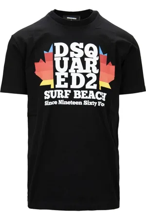 Dsquared2 Tops, Heren, Zwart, L, Katoen, Slip-On T-Shirt