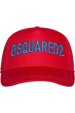 Dsquared2 Accessoires, unisex, Rood, L, Katoen, Rode Pet met Logo Borduurwerk