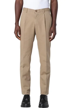 Incotex Broeken, Heren, , M, Katoen, Geplooide Katoenen Chino