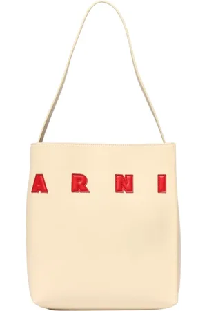 Marni Tassen, Dames, , ONE Size, Leer, Elegante Leren Schoudertas