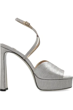 Jimmy Choo Schoenen, Dames, Grijs, 39 EU, Platform Sandalen Karli