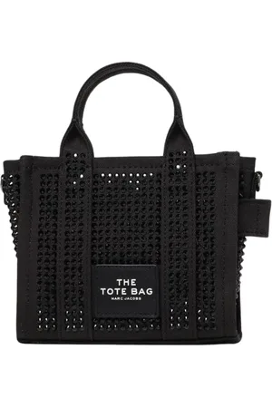 Marc Jacobs Tassen, Dames, Zwart, ONE Size, Kristalversierde Mini Tote Tas