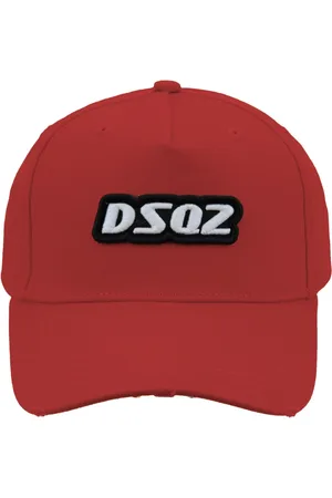 Dsquared2 Accessoires, unisex, Rood, ONE Size, Katoen, Geborduurde Logo Baseball Cap Fibbia