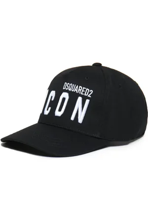 Dsquared2 Accessoires, unisex, Zwart, ONE Size, Katoen, Iconische Visor Pet