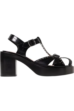 Bally Schoenen, Dames, Zwart, 35 EU, Leer, Studded Platform Sandalen Elegant Style