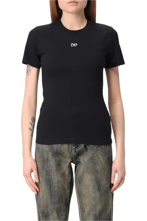 Daily paper Tops, Dames, Zwart, S, Minimalistische Grafische T-shirt