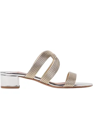 Aquazzura Schoenen, Dames, Geel, 38 1/2 EU, Gouden Knoop Hak Sandalen