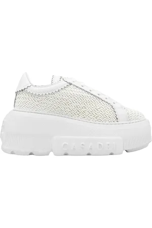 Casadei Schoenen, Dames, Wit, 37 EU, Leer, Witte Nexus Hanoi Sneakers