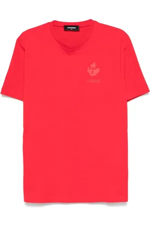 Dsquared2 Tops, Heren, Rood, 3Xl, Rode Casual Overhemden