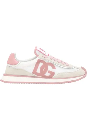Dolce & Gabbana Schoenen, Dames, Veelkleurig, 37 1/2 EU, Leer, Sneakers van gemengd materiaal met vetersluiting