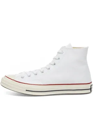 Converse Schoenen, Heren, Wit, 41 1/2 EU, Chuck 70 Hi Witte Sneakers