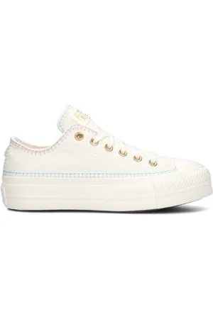 Converse Schoenen, Dames, Wit, 42 1/2 EU, Crafted Stitching Lage Sneakers