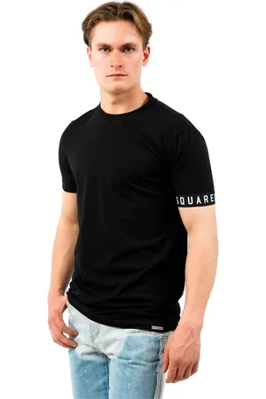 Dsquared2 Tops, Heren, Zwart, L, Basic Ronde Hals T-Shirt