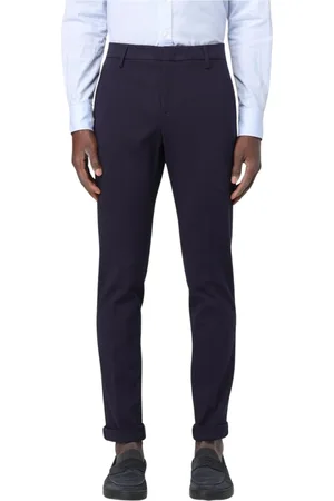 Dondup Broeken, Heren, Blauw, W28, Leer, Slim Fit Grijze Broek