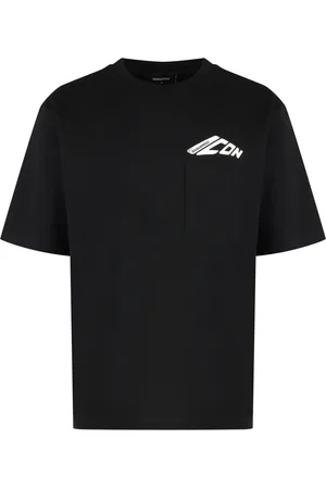 Dsquared2 Tops, Heren, Zwart, M, Katoen, Katoenen T-shirt met ronde hals en borstzak