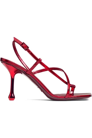 Jimmy Choo Schoenen, Dames, Rood, 37 1/2 EU, Leer, Rode Caminto Sandaal