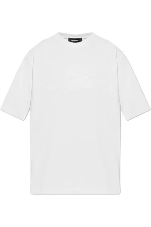 Dsquared2 Tops, Heren, Wit, S, Katoen, Logo T-Shirt