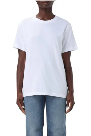 A.P.C. Tops, Dames, Wit, XL, Katoen, Wit Relaxte Fit T-shirt