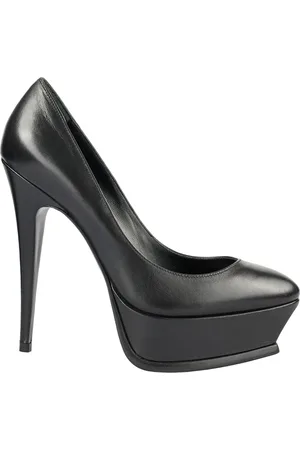 Saint Laurent Schoenen, Dames, Zwart, 37 EU, Leer, Zwarte leren pumps met normale pasvorm