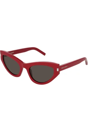 Saint Laurent Accessoires, unisex, Rood, ONE Size, Grace Zonnebril