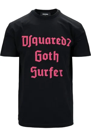 Dsquared2 Tops, Heren, Zwart, 2Xl, Katoen, T-shirt van katoen met logoprint
