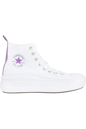 Converse Schoenen, Dames, Wit, 38 EU, Witte Hoge Canvas Sneakers