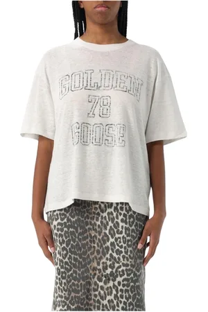 Golden Goose Tops, Dames, Wit, M, Wit Dames T-shirt Chic Stijl