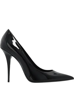 Saint Laurent Schoenen, Dames, Zwart, 38 EU, Leer, Stiletto pumps in lakleer