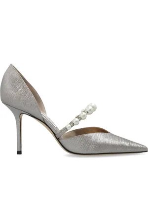 Jimmy Choo Schoenen, Dames, Grijs, 36 EU, Leer, Hakken schoenen Aurelie