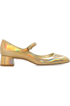 Stuart Weitzman Schoenen, Dames, Geel, 37 1/2 EU, Leer, Vivienne Pumps