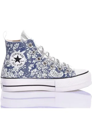 Converse Schoenen, Dames, Blauw, 37 1/2 EU, Lichtblauwe Platform Sneakers Vrouwen