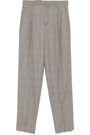 Saint Laurent Broeken, Heren, Bruin, S, Bruine broek met verborgen sluiting